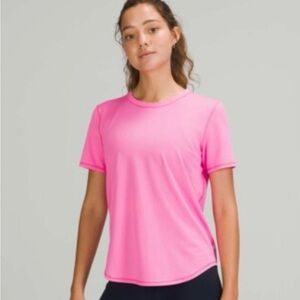 lululemon athletica Short Sleeve Mesh Tee, Pow Pink, size 4